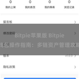 Bitpie苹果版 Bitpie钱包操作指南：多链资产管理攻略