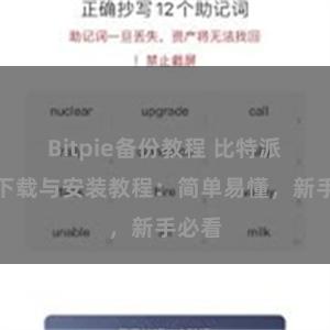 Bitpie备份教程 比特派钱包下载与安装教程：简单易懂，新手必看