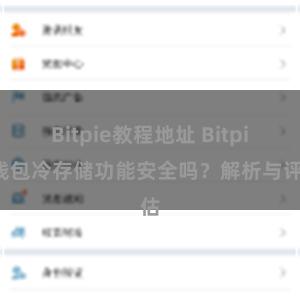 Bitpie教程地址 Bitpie钱包冷存储功能安全吗？解析与评估