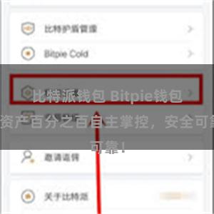 比特派钱包 Bitpie钱包：资产百分之百自主掌控，安全可靠！