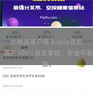 比特派客户端 Bitpie钱包：资产100%自主掌控，安全可靠。