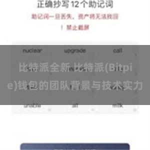 比特派全新 比特派(Bitpie)钱包的团队背景与技术实力