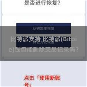 比特派支持 比特派(Bitpie)钱包能删除交易记录吗？