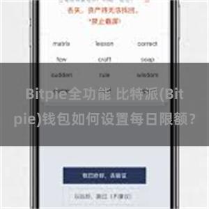 Bitpie全功能 比特派(Bitpie)钱包如何设置每日限额？