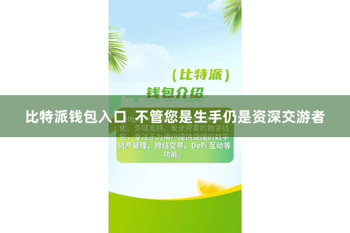 比特派钱包入口  不管您是生手仍是资深交游者